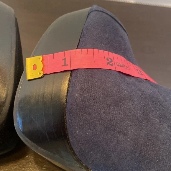 New Bakers Katlyn Navy Suede Peeptoe Booties Size 6 - Picture 10 of 12